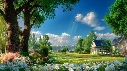 护眼户外花园房屋