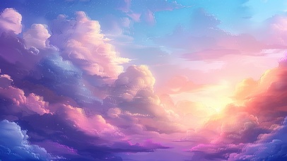 渐变色绝美云彩