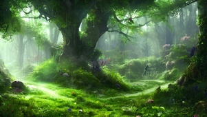 4K 雨天护眼森林