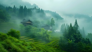 白云云雾山林