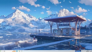 雪山加油站-桌面主题