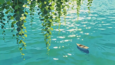 小清新-绿光粼粼