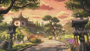 傍晚-古风庭院
