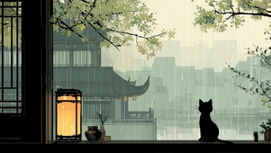 惬意的赏雨