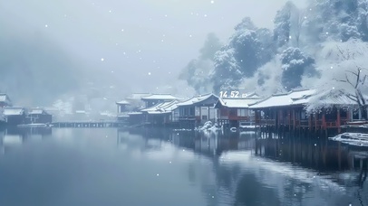 4k冬天雪景