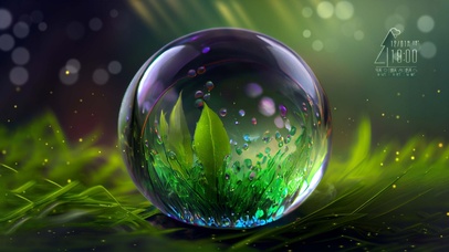绿叶水晶球