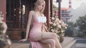 粉色连衣裙女孩