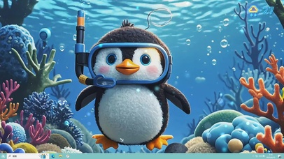 和企鹅宝宝一起潜水哇