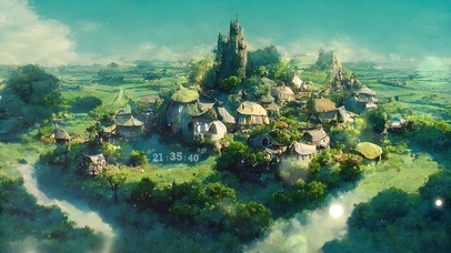 唯美护眼森林小村庄