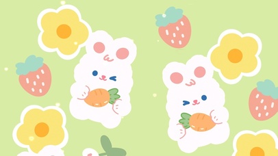 卡通壁纸可爱兔兔4K