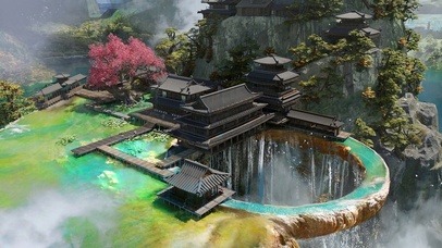 4K唯美古风山水仙境