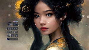 古风厚涂美女