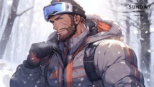 直男滑雪01