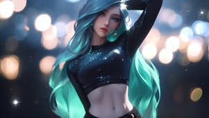 KDA蓝发姐姐
