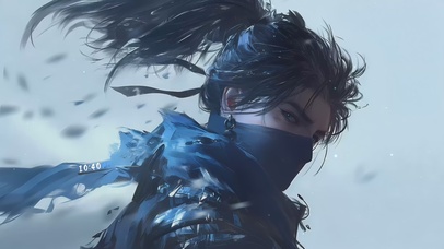 帅酷古风水墨侠客