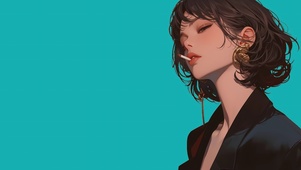 短发美女