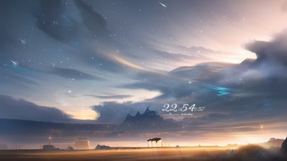 4k 唯美治愈日落星空