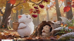 可爱治愈森林仓鼠主题