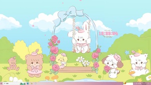 俏皮的萌萌兔