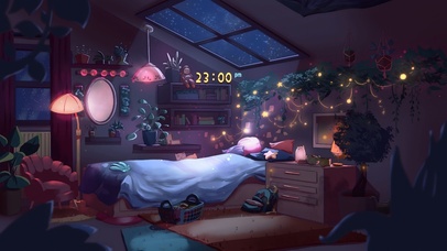 夜晚星空顶房间