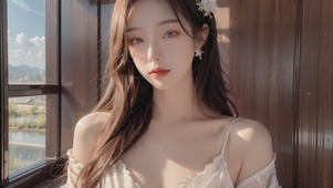 4K眨眼互动美女