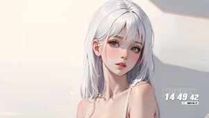 银发乖巧少女