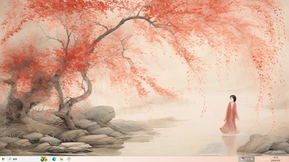 红枫树下的孤独