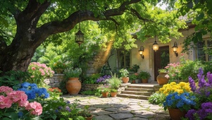 夏日唯美绿色风景