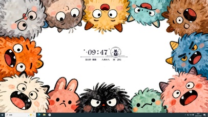  可爱绒毛怪物家族