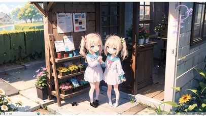 4k田园村落美少女萝莉2人