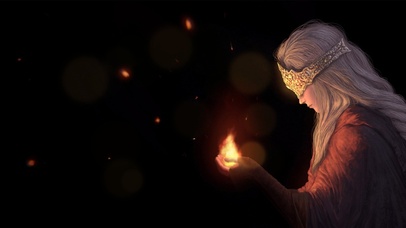 她从火光中走来