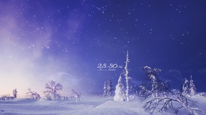 治愈唯美冬季星空