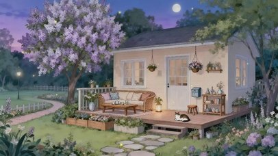 插画风格悠闲治愈小屋