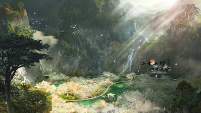 4K唯美古风世外桃源