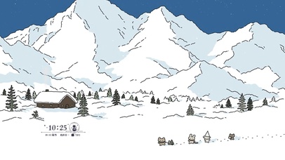 雪山中的小兔兔