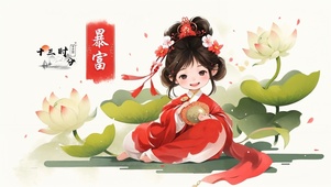 插画可爱女孩