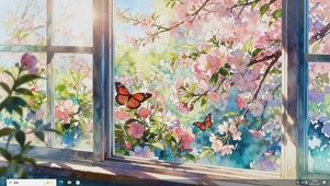 窗裁春樱-桌面主题