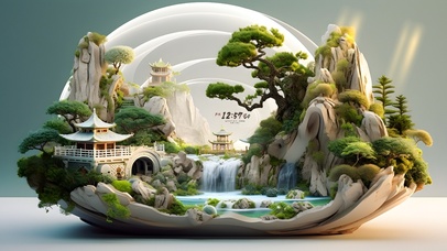 唯美清新山水世界