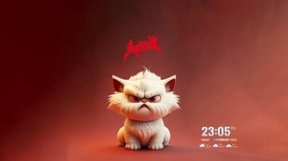 发财猫 励志猫 4K