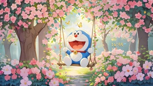 哆啦A梦荡秋千