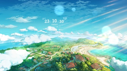 4K小岛静怡小镇（插画）