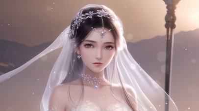 4K唯美古风花嫁女神