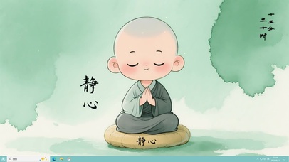 清新主题 静心小和尚