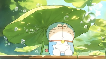 4K可爱荷塘机器猫