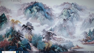 古风AI青绿山水-桌面主题