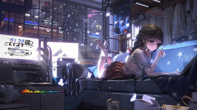 凌乱的房间女孩