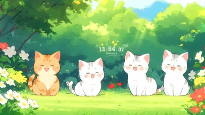 可爱森林小猫咪