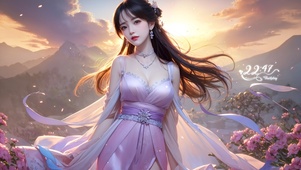4K唯美古风清纯美女