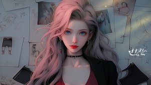 卷发可爱美女