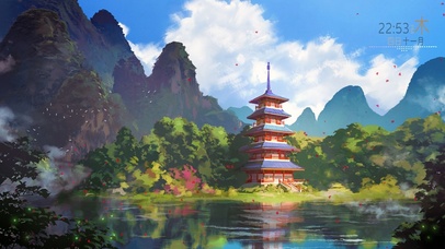 湖光山色
